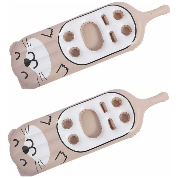 2 x Floating Otter Drink Holders, Serving Bars , Cold Buffet Servers for Pool - Picture 1 of 5